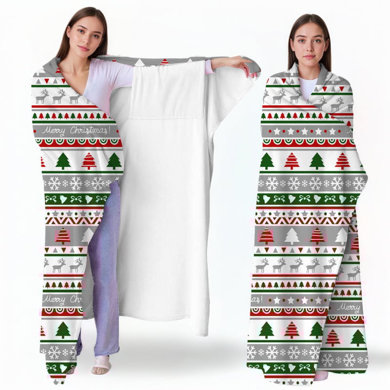 Pătură din poliester cu desen animat, imprimată, 230 g, iarnă, personalizabilă