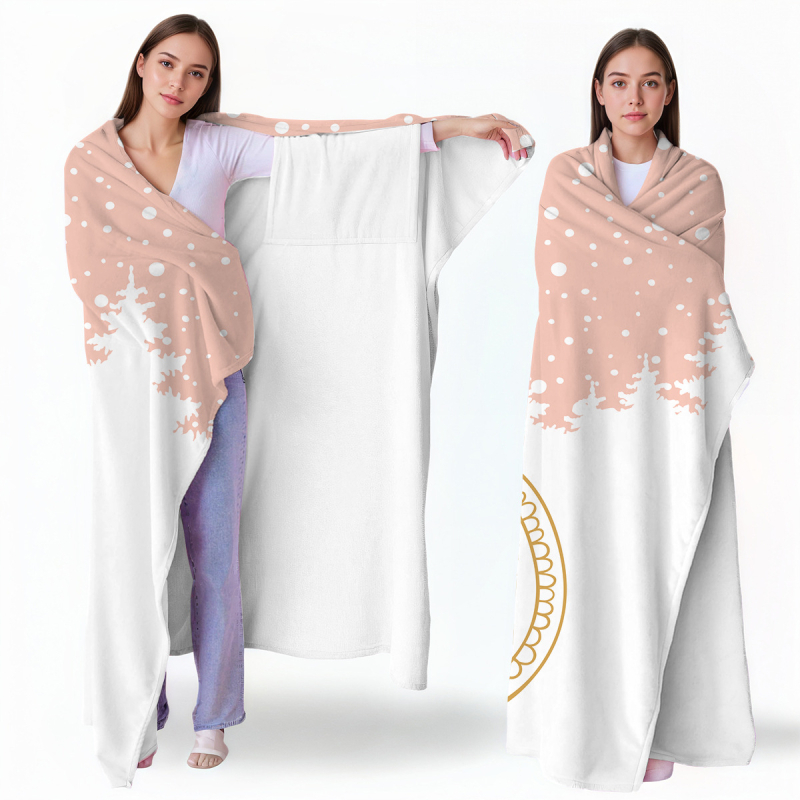 Pătură din poliester cu desen animat, imprimată, 230 g, iarnă, personalizabilă