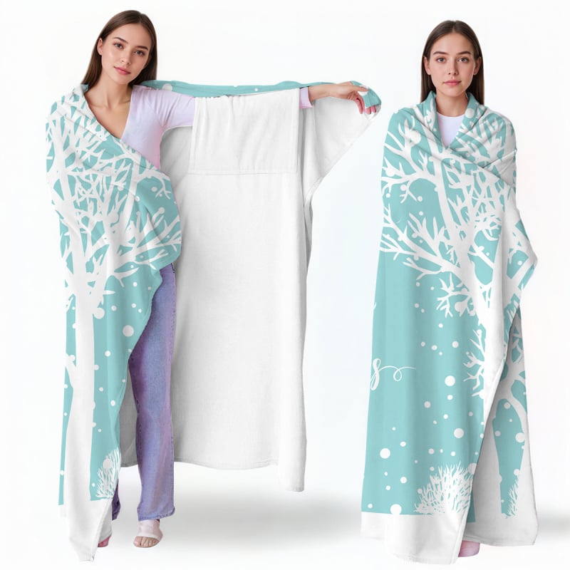 Pătură din poliester cu desen animat, imprimată, 230 g, iarnă, personalizabilă