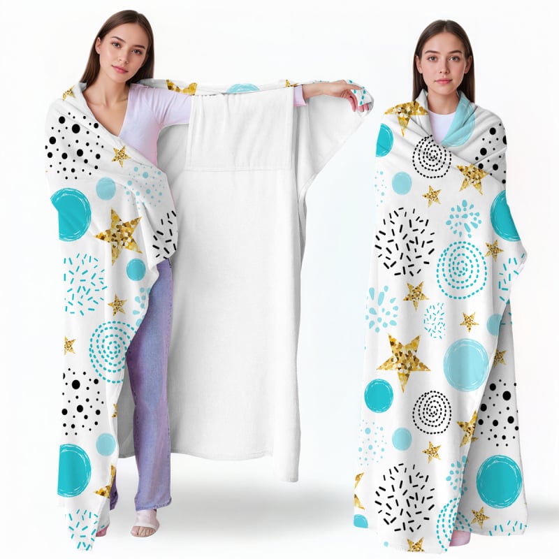 Pătură din poliester cu desen animat, imprimată, 230 g, iarnă, personalizabilă