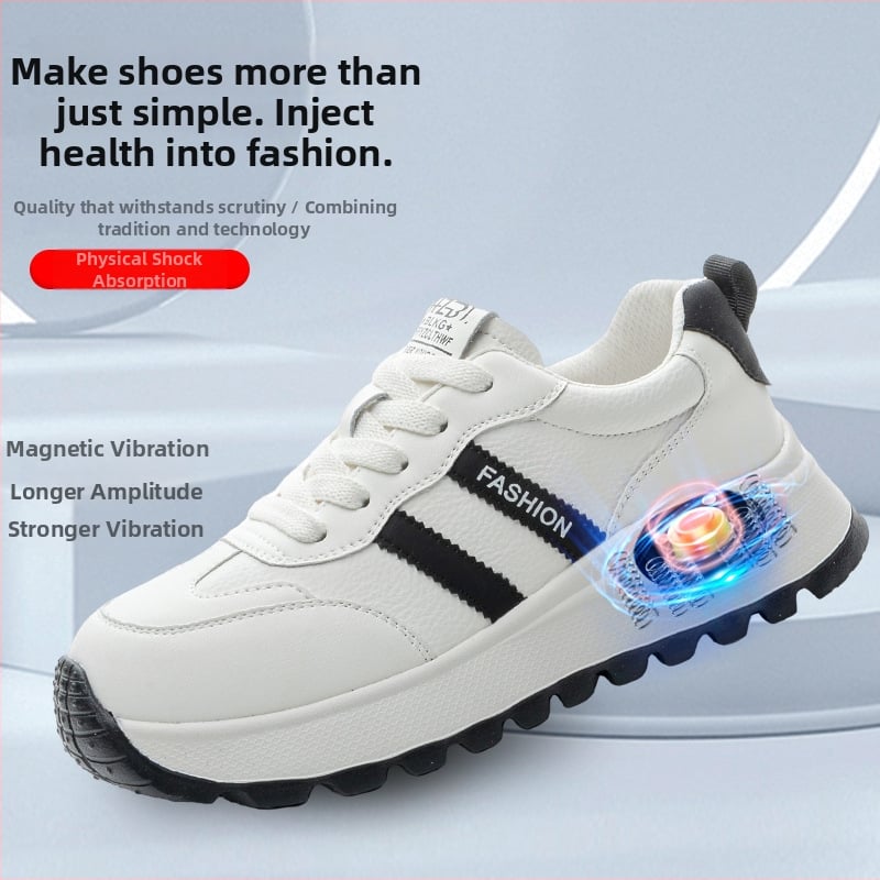 Adidași dama din piele cu strat dublu, parte superioară din piele, șireturi în față, vârf rotund, toc mediu 3–5 cm, pentru primăvară