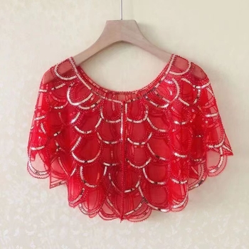 Sieťový kabát s výšivkou, V golier, bez rukávov, zapínanie na jeden gombík