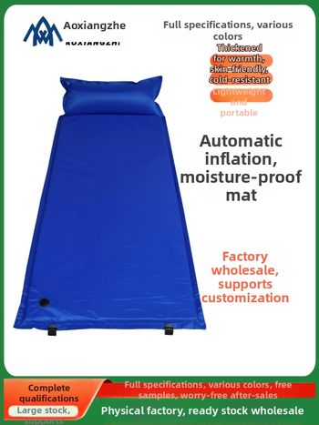 Soar Kamuflált mintázatú automatikusan felfújható nedvességálló alátét kempingezéshez és vészhelyzeti képzéshez — 210T poliészter, 1 személy, 1,5 kg, automatikus felfújás