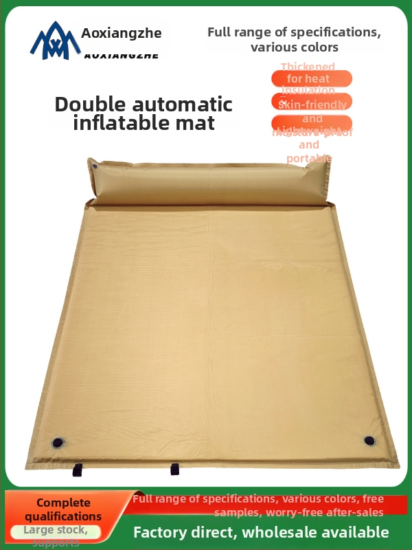 Soar Kamuflált mintázatú automatikusan felfújható nedvességálló alátét kempingezéshez és vészhelyzeti képzéshez — 210T poliészter, 1 személy, 1,5 kg, automatikus felfújás