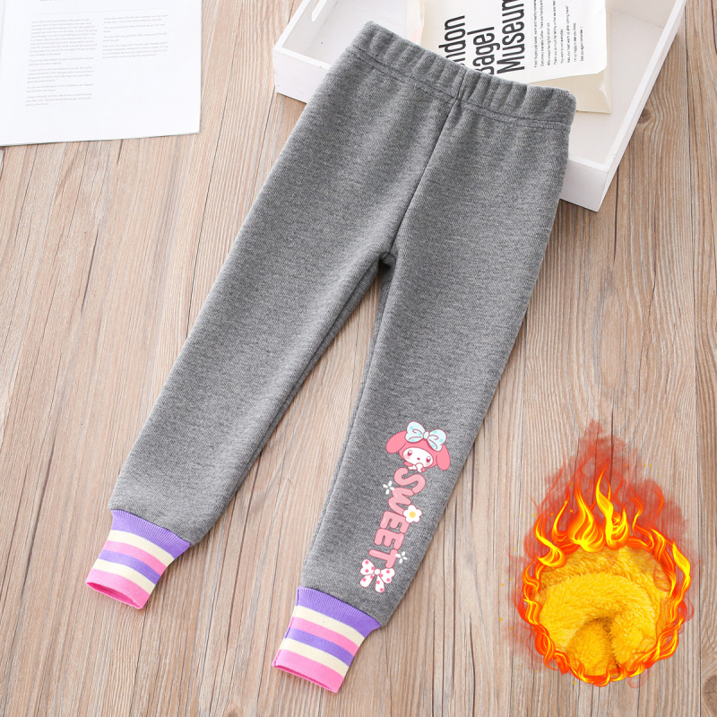 Κοριτσίστικα κολάν με επένδυση φλίς, χειμερινά, στενή γραμμή, 60% πολυεστέρας, ανάμειξη χημικών ινών