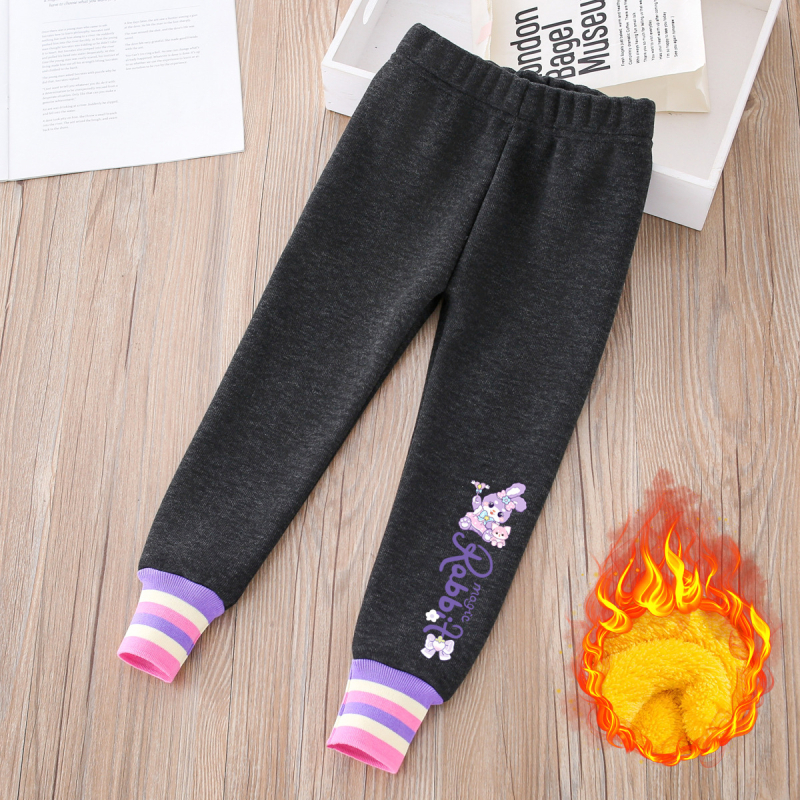 Κοριτσίστικα κολάν με επένδυση φλίς, χειμερινά, στενή γραμμή, 60% πολυεστέρας, ανάμειξη χημικών ινών