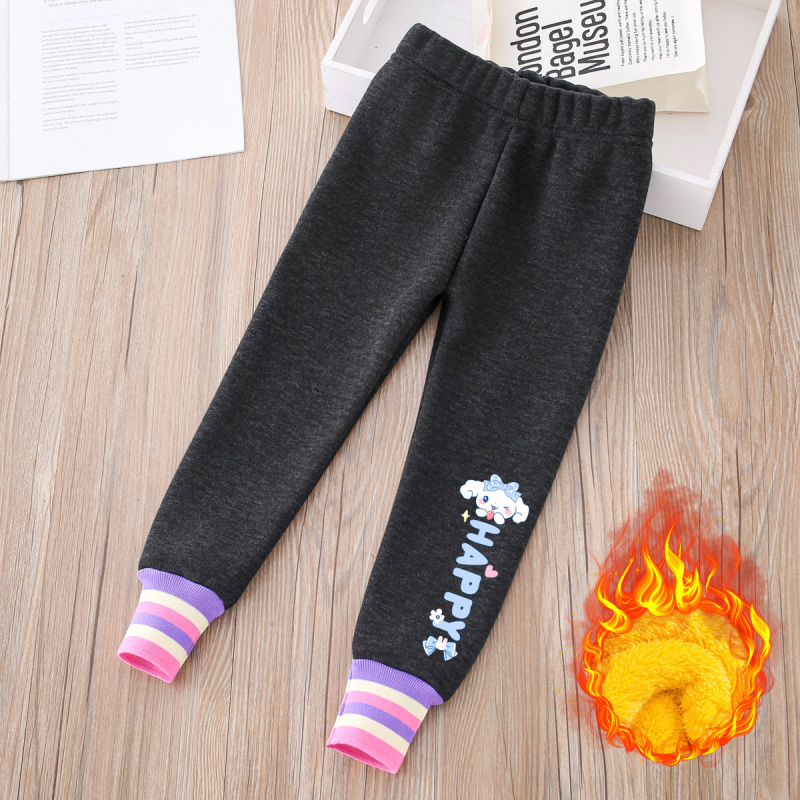 Κοριτσίστικα κολάν με επένδυση φλίς, χειμερινά, στενή γραμμή, 60% πολυεστέρας, ανάμειξη χημικών ινών