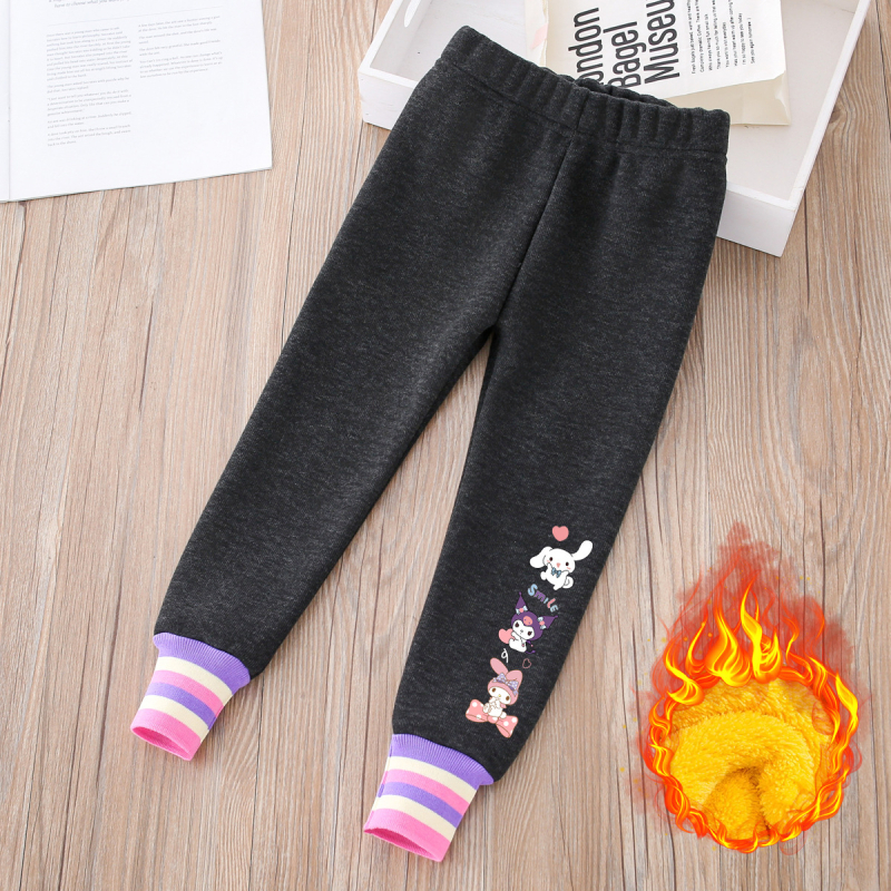 Κοριτσίστικα κολάν με επένδυση φλίς, χειμερινά, στενή γραμμή, 60% πολυεστέρας, ανάμειξη χημικών ινών