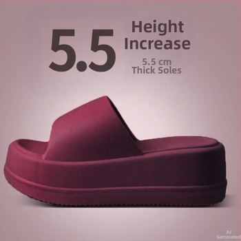 Дамски EVA чехли с дебел под, квадратен нос, прост стил, MT.MIT, лято 2024