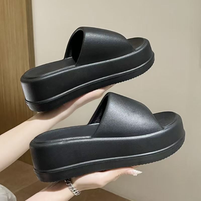 Дамски EVA чехли с дебел под, квадратен нос, прост стил, MT.MIT, лято 2024