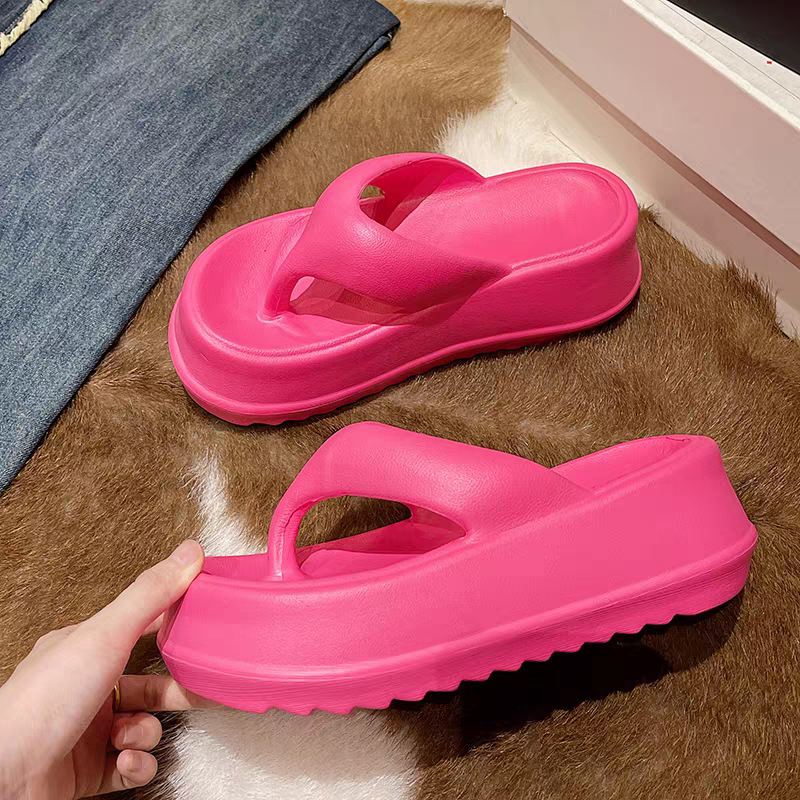 Дамски EVA чехли с дебел под, квадратен нос, прост стил, MT.MIT, лято 2024