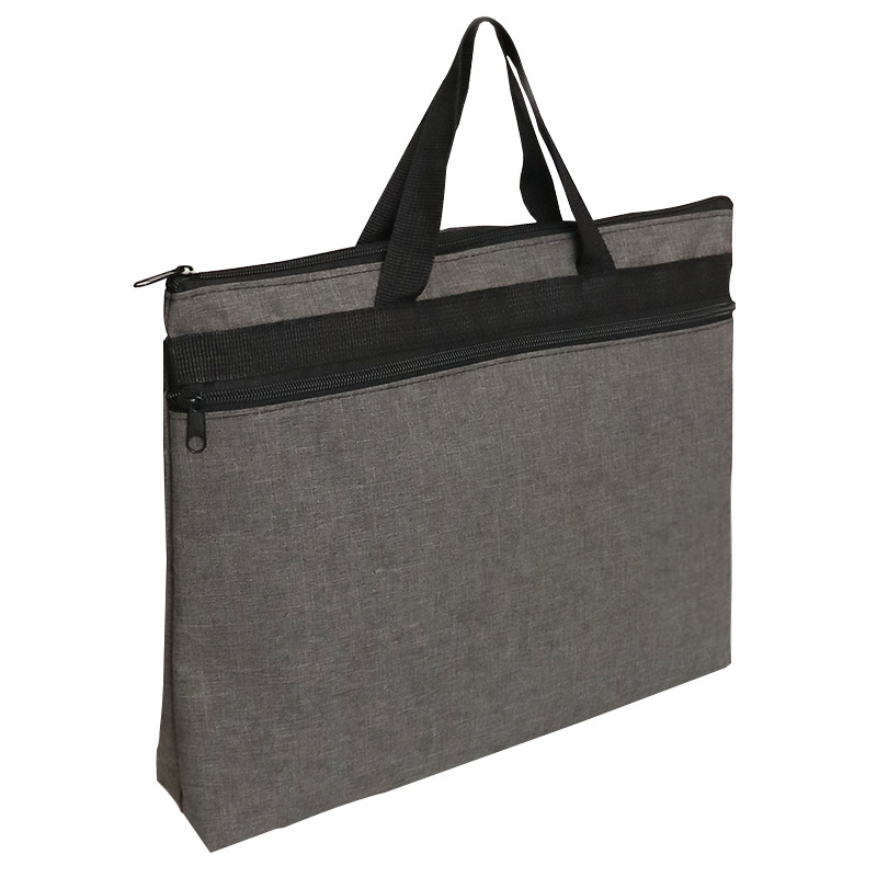 Kai Xiu Τσάντα Εγγράφων από Κατιονικό Oxford Υφασμα, Χειρολαβή, Τετράγωνο Σχήμα, Με Φερμουάρ