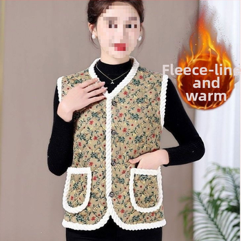 Dámska vesta z ovčej vlny s V výstrihom, jedným gombom, ultra krátka dĺžka, vlnená výplň