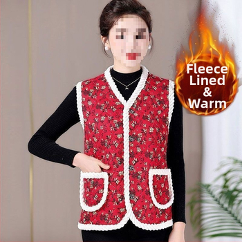 Dámska vesta z ovčej vlny s V výstrihom, jedným gombom, ultra krátka dĺžka, vlnená výplň