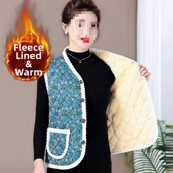 Dámska vesta z ovčej vlny s V výstrihom, jedným gombom, ultra krátka dĺžka, vlnená výplň