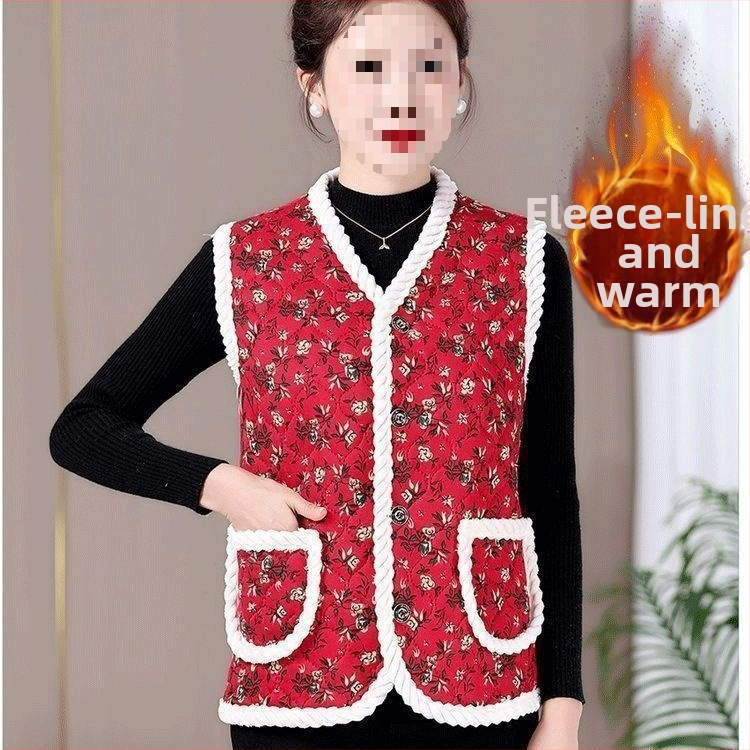 Dámska vesta z ovčej vlny s V výstrihom, jedným gombom, ultra krátka dĺžka, vlnená výplň