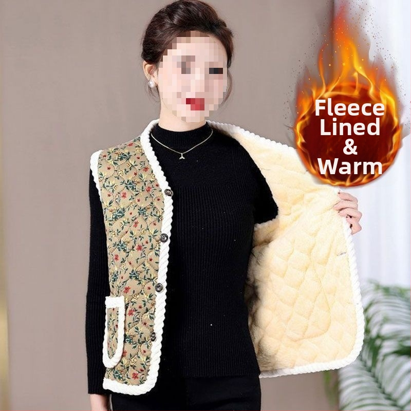 Dámska vesta z ovčej vlny s V výstrihom, jedným gombom, ultra krátka dĺžka, vlnená výplň