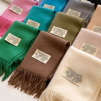 Женски зимен шал, имитационен кашмир, 100% акрил, warp-knit техника, японско-корейски стил