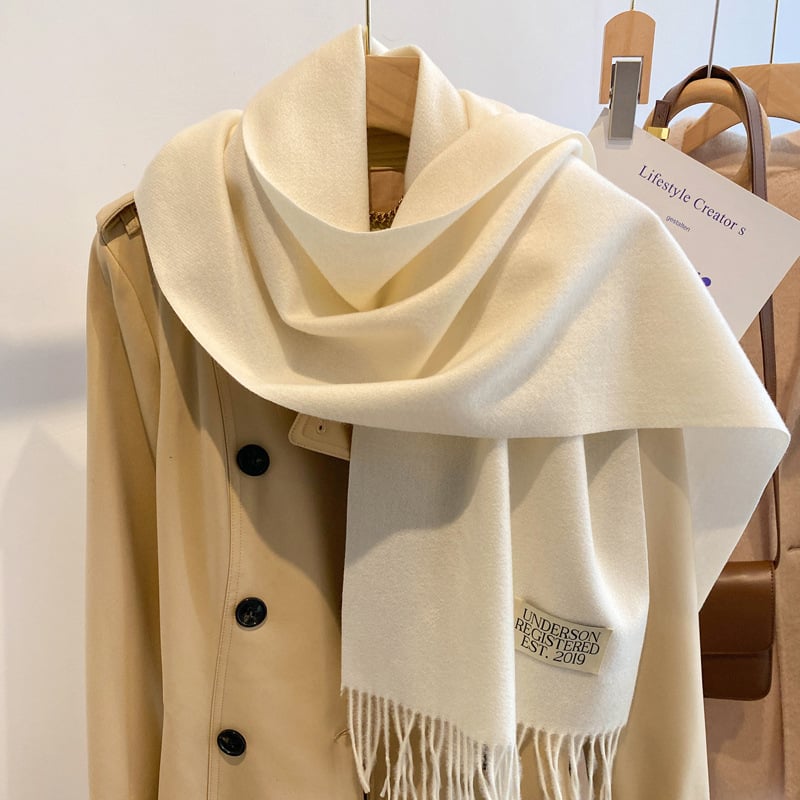 Женски зимен шал, имитационен кашмир, 100% акрил, warp-knit техника, японско-корейски стил