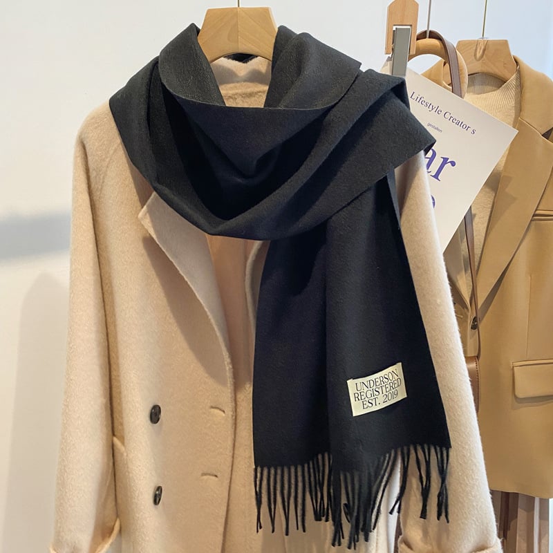 Женски зимен шал, имитационен кашмир, 100% акрил, warp-knit техника, японско-корейски стил