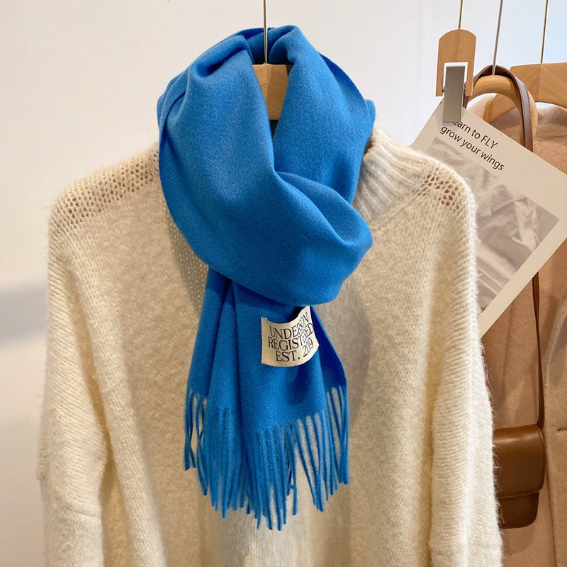 Женски зимен шал, имитационен кашмир, 100% акрил, warp-knit техника, японско-корейски стил