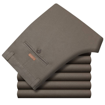 Woodpecker pantaloni casual pentru bărbați, talie înaltă, croială conică, antibacterieni