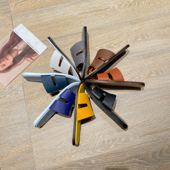 Ανδρικά πέδιλα — επάνω μέρος από δέρμα μικροϊνών, σόλα από καουτσούκ, κορεατικό στυλ