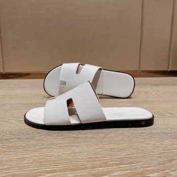 Ανδρικά πέδιλα — επάνω μέρος από δέρμα μικροϊνών, σόλα από καουτσούκ, κορεατικό στυλ