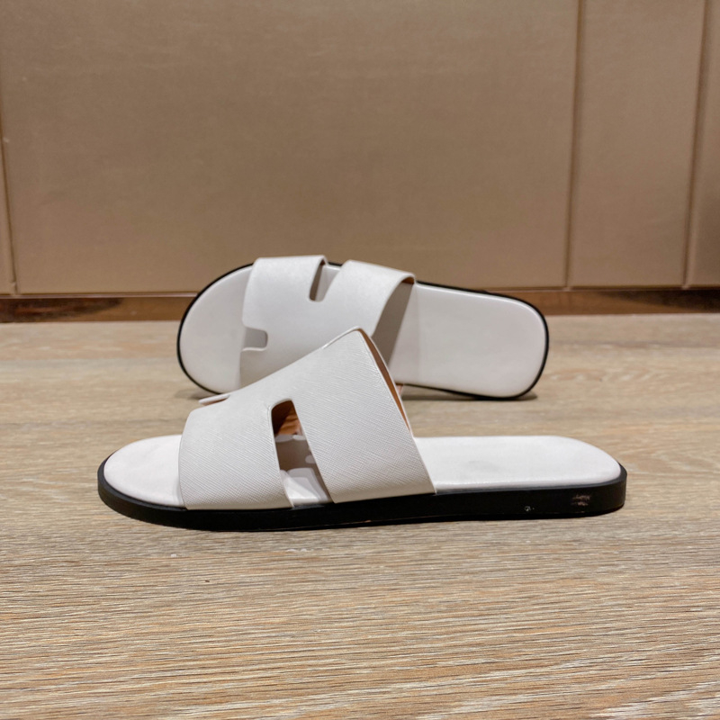 Ανδρικά πέδιλα — επάνω μέρος από δέρμα μικροϊνών, σόλα από καουτσούκ, κορεατικό στυλ