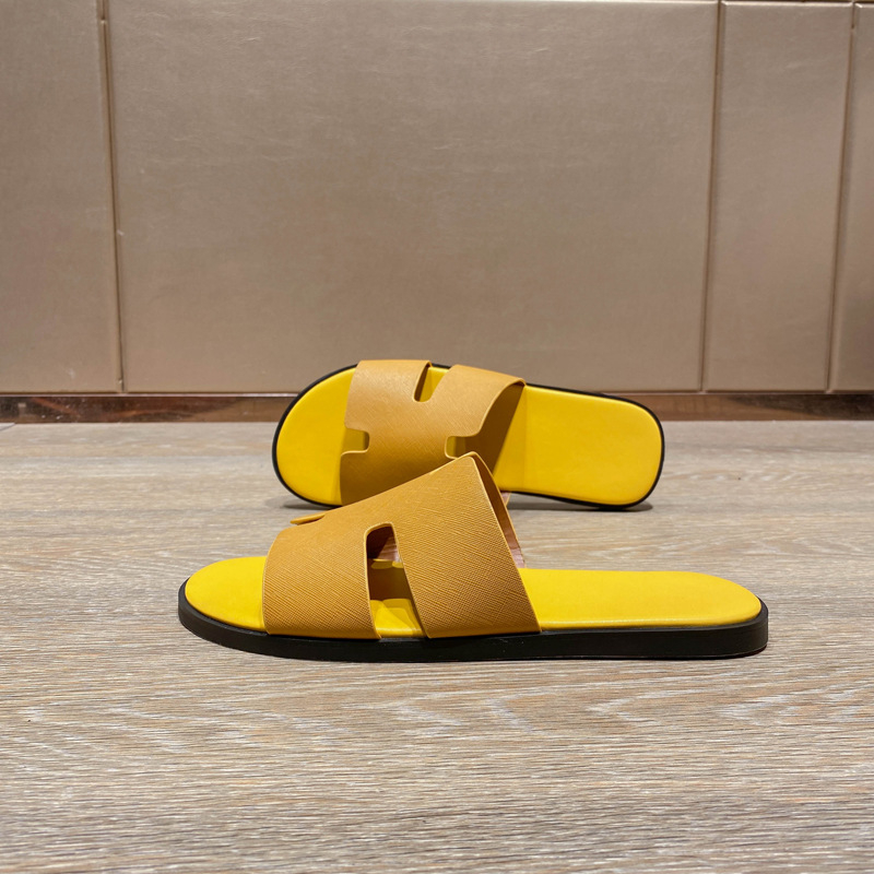 Ανδρικά πέδιλα — επάνω μέρος από δέρμα μικροϊνών, σόλα από καουτσούκ, κορεατικό στυλ