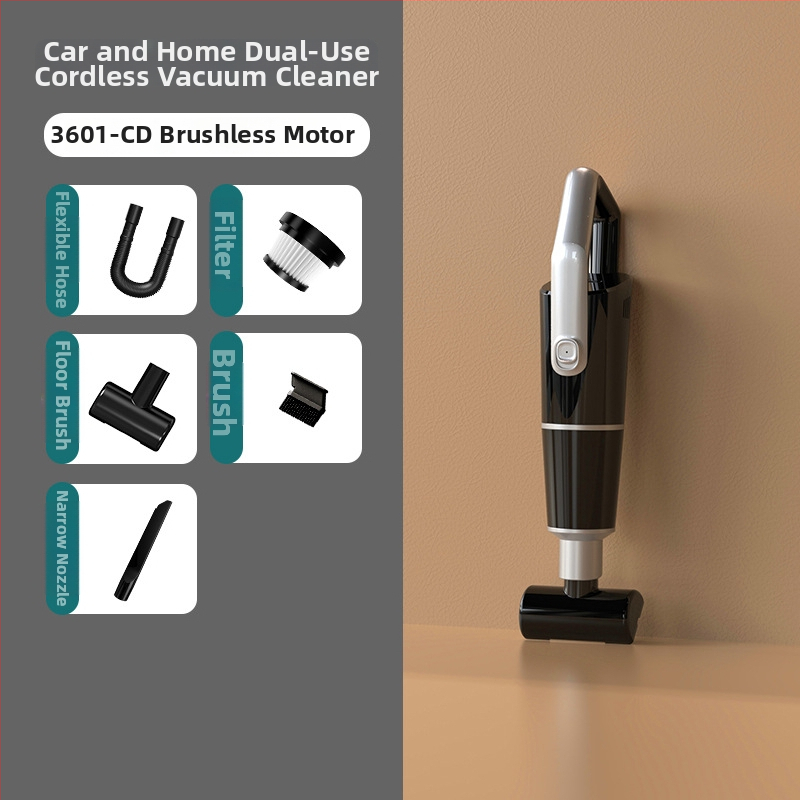 Aspirator de mână pentru mașină - fără perii, portabil, cu utilizare dublă pentru casă și mașină, 7,4V, 120W, 8000 Pa, autonomie de 20 de minute, 60 dB