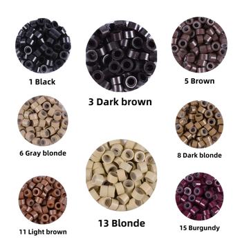 DF001 Szilikon zárógyűrű hajkiegészítőkhöz egyenes hajhoz