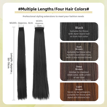 Perika od svile za Hanfu, ravna kosa, model: corn silk hair row, mehaničko obrađivanje, materijal: domaća svila, nije dopušteno trajno bojanje ili kemijsko uvijanje
