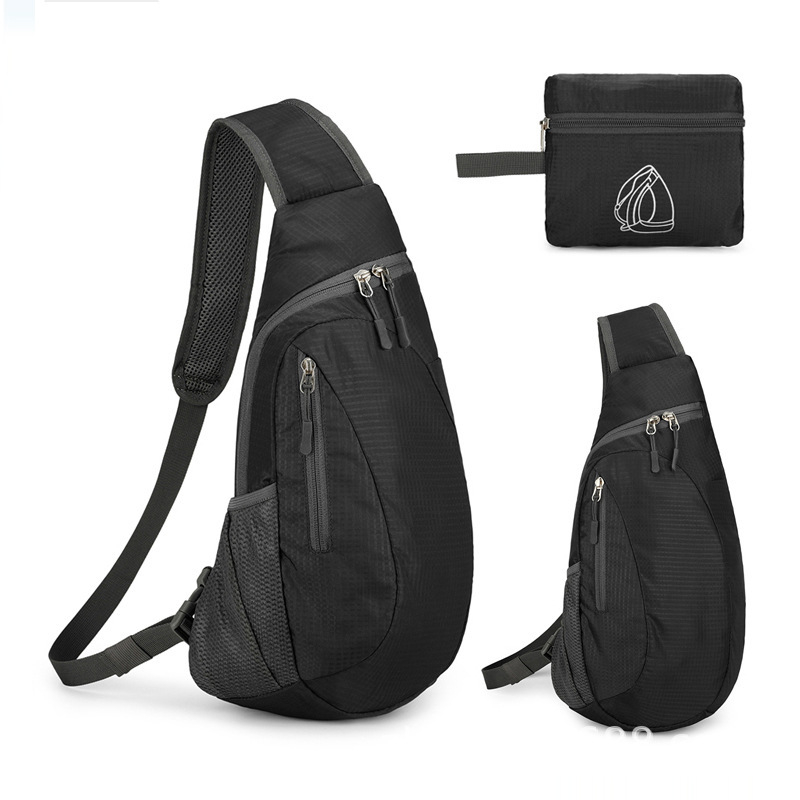 Sklopiva muška crossbody torba s tiskanim logom, od poliestera, za putovanja i slobodno vrijeme