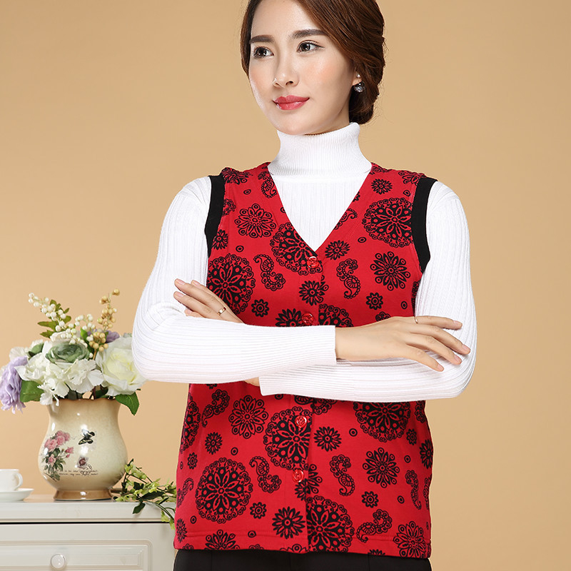 Zimná dámska vesta s výplňou 100% hodvábom morušovým, bavlnený vrchný materiál, maskáčový vzor, pletený, stojaci golier, kardigán štýl