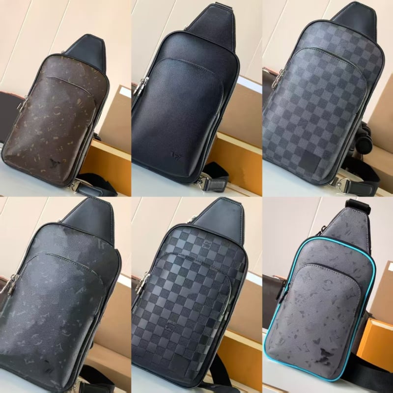 Мъжка chest bag, уличен стил, естествена кожа, водоустойчива, разширяема, голям капацитет