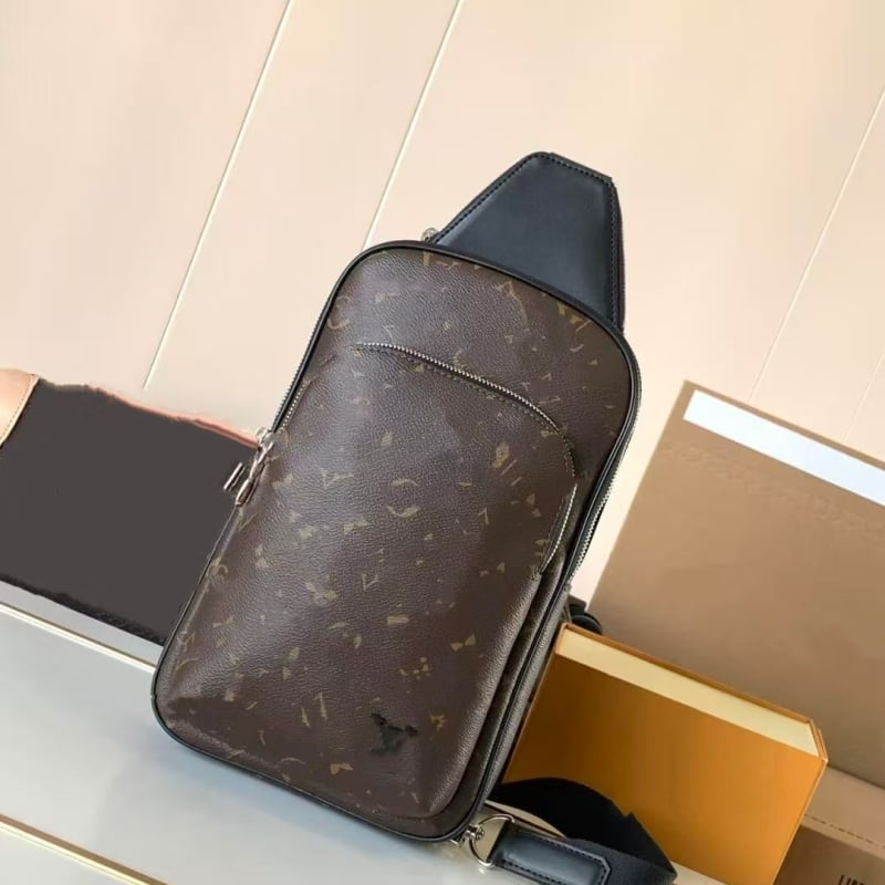 Muška chest bag, street fashion stil, prirodna koža, podstava od platna, vodootporna, proširiva