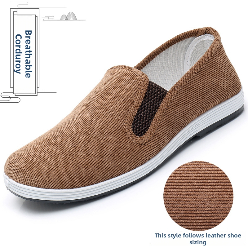 Ανδρικά Παπούτσια Slip-on με suede επάνω, ελαστικό κλείσιμο, διαπνέουσα σόλα από καουτσούκ
