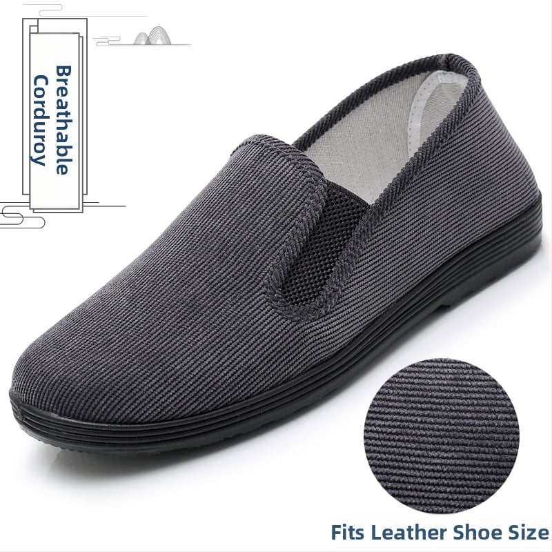 Ανδρικά Παπούτσια Slip-on με suede επάνω, ελαστικό κλείσιμο, διαπνέουσα σόλα από καουτσούκ