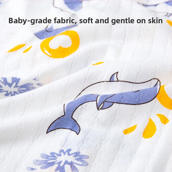 Pidole 100% βαμβάκι βρεφικό unisex ολόσωμο φορμάκι, λεπτό ύφασμα, απομάκρυνση υγρασίας, εκτύπωση καρτούν, καλοκαιρινή χρήση