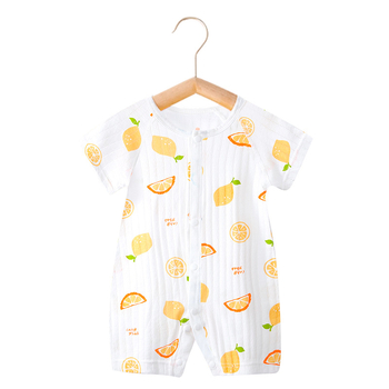 Pidole 100% βαμβάκι βρεφικό unisex ολόσωμο φορμάκι, λεπτό ύφασμα, απομάκρυνση υγρασίας, εκτύπωση καρτούν, καλοκαιρινή χρήση