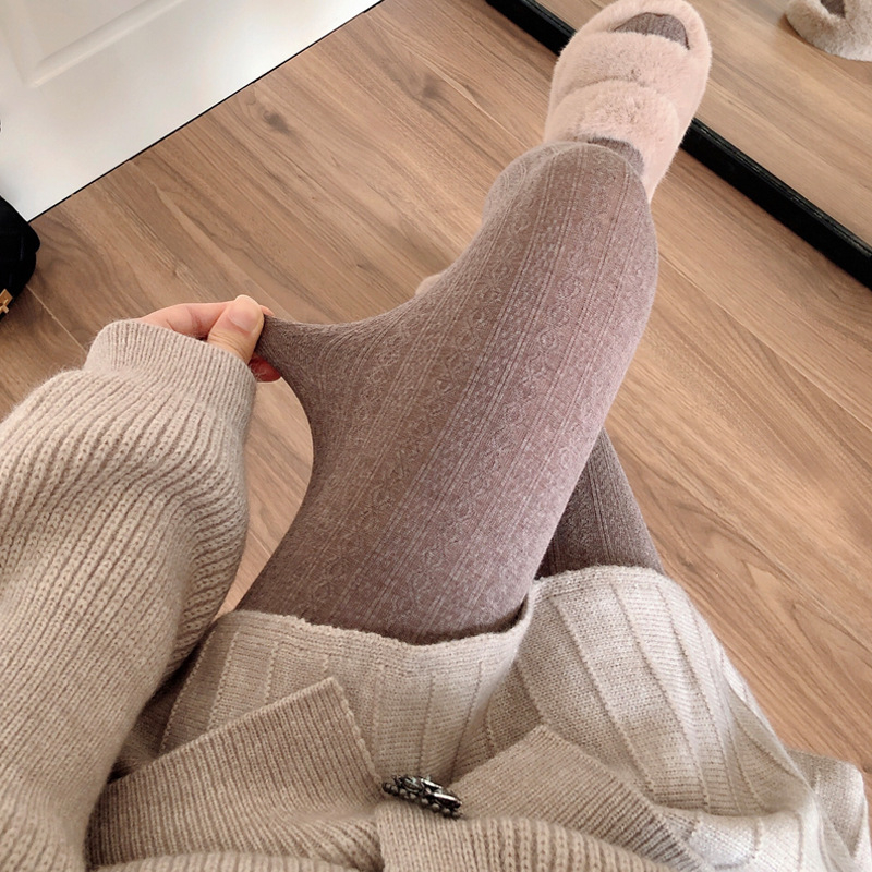 Βαμβακερά κολάν σε στυλ ολόσωμου παντελονιού – χοντρά, ζεστά, υψηλή μέση, όλα-σε-ένα