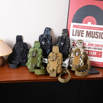 HAONNA Geantă de piept pentru bărbați, crossbody tactică, material Oxford, pentru călătorii casual