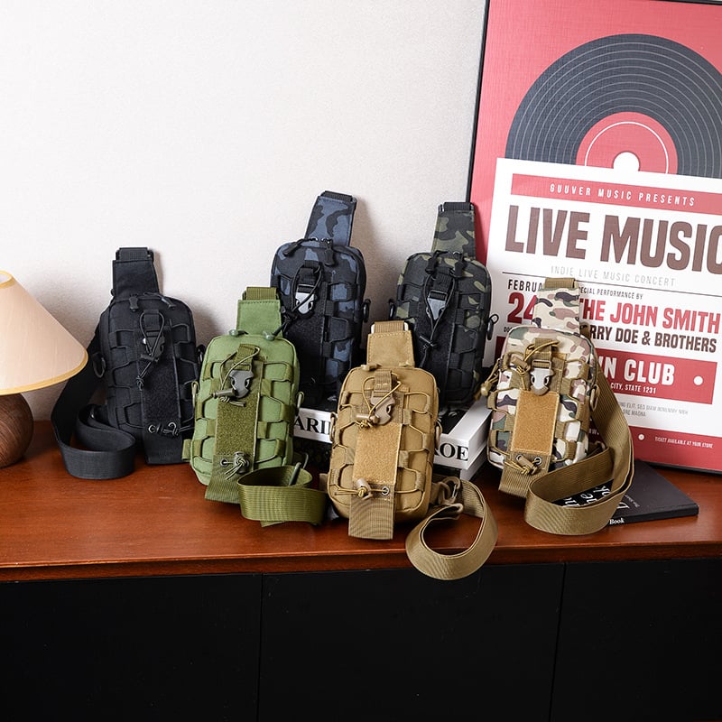 HAONNA Geantă de piept pentru bărbați, crossbody tactică, material Oxford, pentru călătorii casual