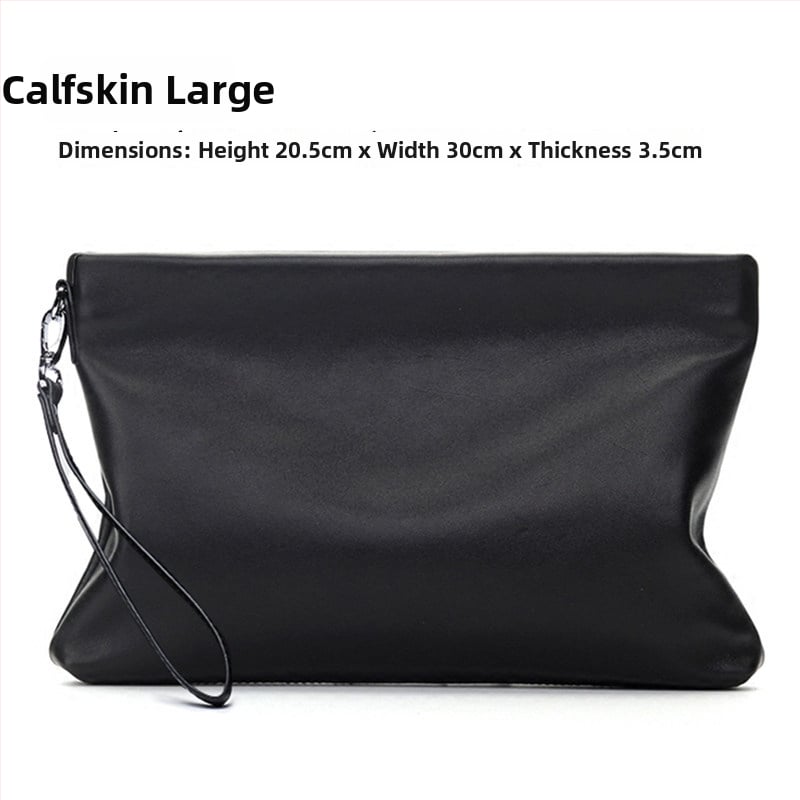 Geantă de mână din piele naturală pentru bărbați (Stil: European și American; Material: Piele naturală; Caracteristici ale pielii: Piele de miel; Funcție: antibacteriană)