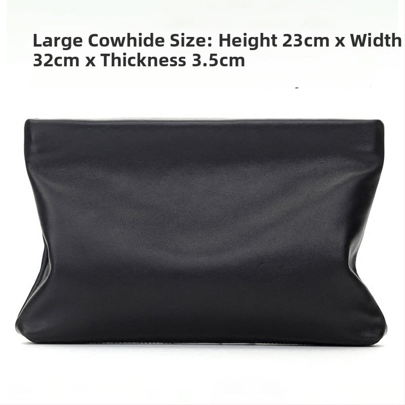 Geantă de mână din piele naturală pentru bărbați (Stil: European și American; Material: Piele naturală; Caracteristici ale pielii: Piele de miel; Funcție: antibacteriană)