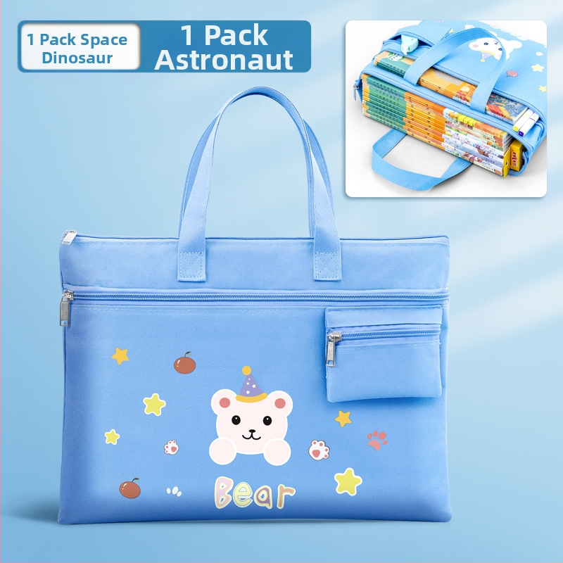 Bedome Σχολική τσάντα από καμβά με φερμουάρ, Καρτούν σχέδιο