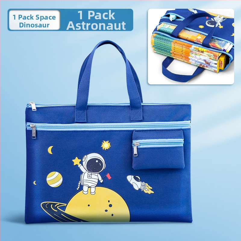 Bedome Σχολική τσάντα από καμβά με φερμουάρ, Καρτούν σχέδιο