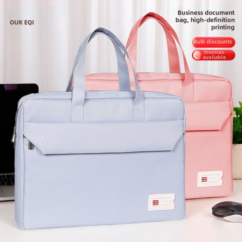 Φοιτητική τσάντα για φορητό υπολογιστή και έγγραφα, unisex, από Oxford ύφασμα, με φερμουάρ, τετράγωνο σχήμα (Okki; Oxford ύφασμα; φερμουάρ; τετράγωνο σχήμα)