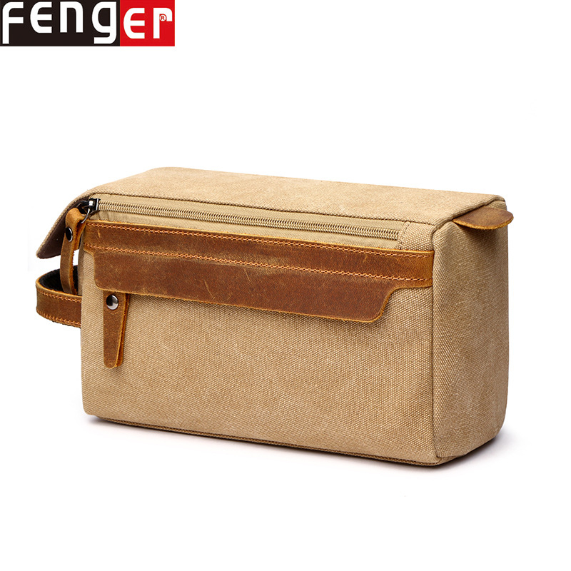 Geantă de voiaj pentru produsele de îngrijire și cosmetice, pânză, capacitate sub 20 L, căptușeală poliester-bumbac, model monocrom, 8650#